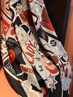 CC 25 Reversible Scarf 135cm Red Colorful Cashmere 969147