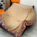 LV Velvet Square Scarf 135cm Camel Pink Cashmere 970948
