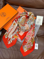 HM 25s The King Scarf 140cm Red White Pink Cashmere 973039