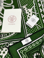 HM 25s Reversible Scarf 140cm Green Cashmere 976273