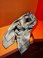 HM 25s Jungle Love Scarf 140cm Gray Cashmere 976285