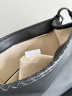 Bottega Veneta 2026 Corriere Zipped Messenger Bag Black Calfskin 136949