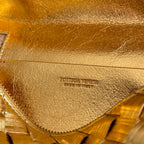 Bottega Veneta 2026 Bang Bang Vanity Case 22cm Gold Laminated Leather 137085
