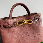 Bottega Veneta 2026 Andiamo Bag 20.5cm Sapele Ostrich Leather