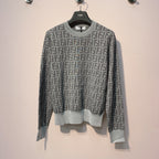 Fendi 25 Sweater Grey Monogram Woool 0002