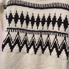 CD 25 Sleeveless Sweater White Black Wool 320037