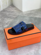 HM Men's Slide Blue Cowhide 616254