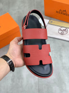 HM Men's Genius Sandals Red Calfskin 645501