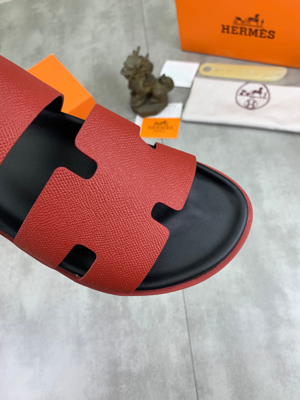 HM Men's Genius Sandals Red Calfskin 645501