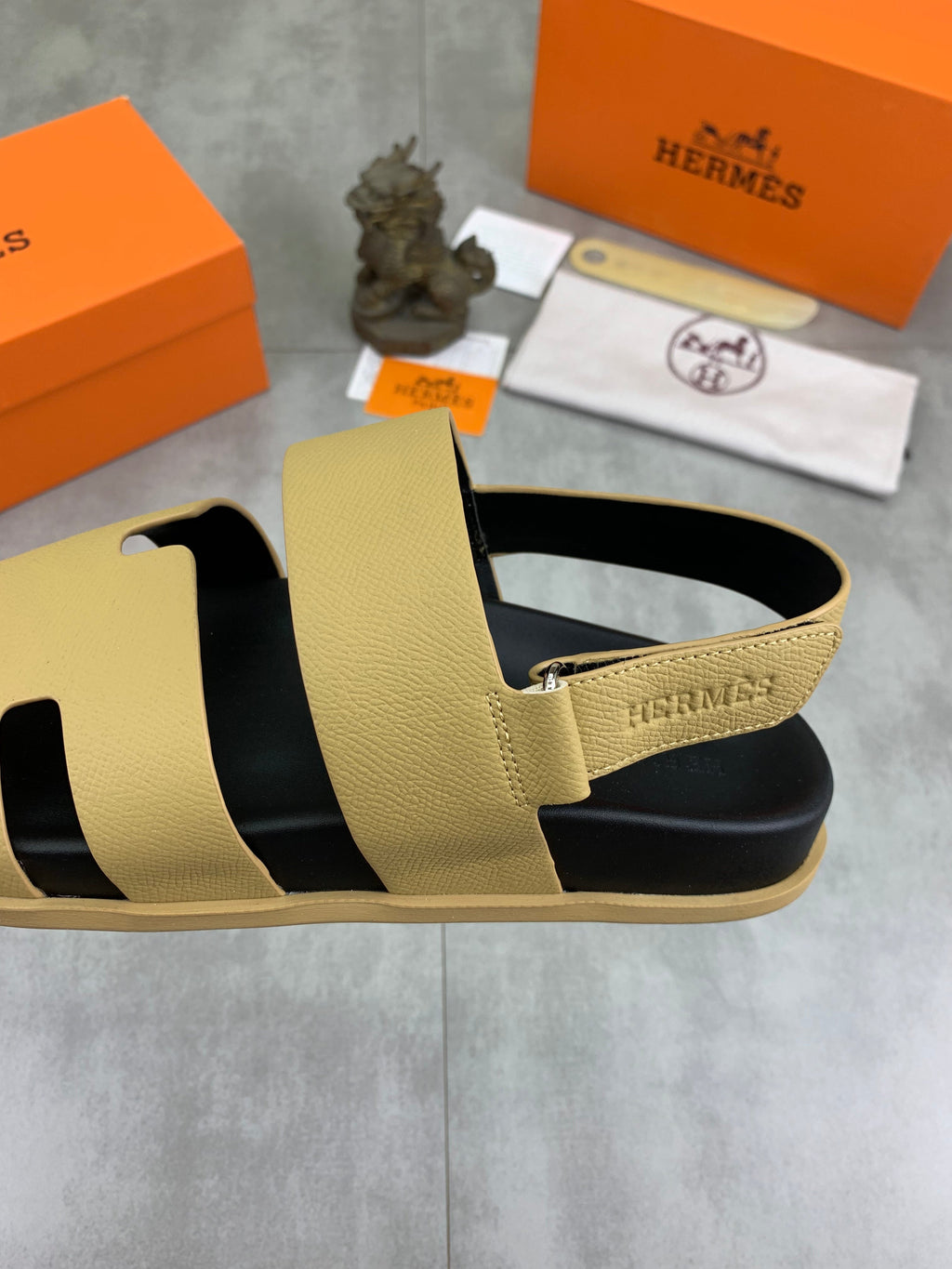HM Men's Genius Sandals Yellow Jasmine Calfskin 645503