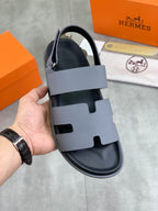 HM Men's Genius Sandals Grey Calfskin 645504