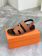 HM Men's Genius Sandals Brown Calfskin 645505