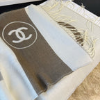 CC 25 Scarf 200cm White Brown Lambswool 968388