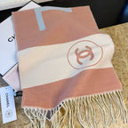 CC 25 Scarf 200cm White Pink Lambswool 968390