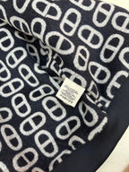 HM 25 Navy Blue Cashmere Cropped Coat 280337