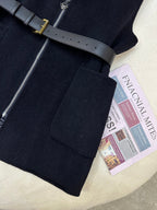 Prada 25 Hooded Vest Black Wool 637339