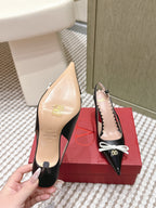 VT 26s Slingback 70 Black Patent Calfskin 612246