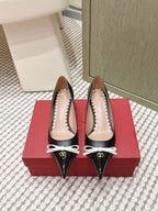 VT 26s Pump 45 White Genuine Leather 612251