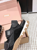 MIU 26 Platform Sandals Black Leather 632329