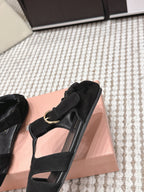 MIU 26 Roman Sandals Black Suede 632328