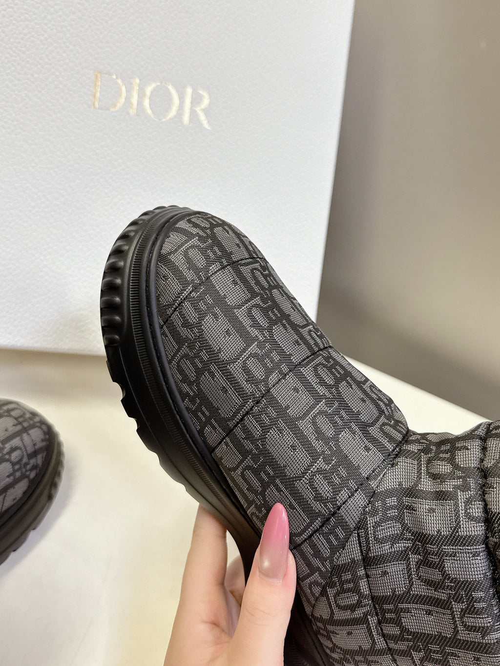 CD Snow Boots Black Fabric Wool 536728