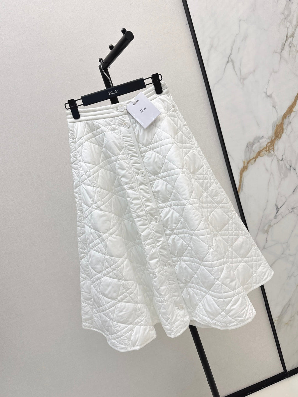 CD 25 Plaid Quilted Lapel Set White Cotton