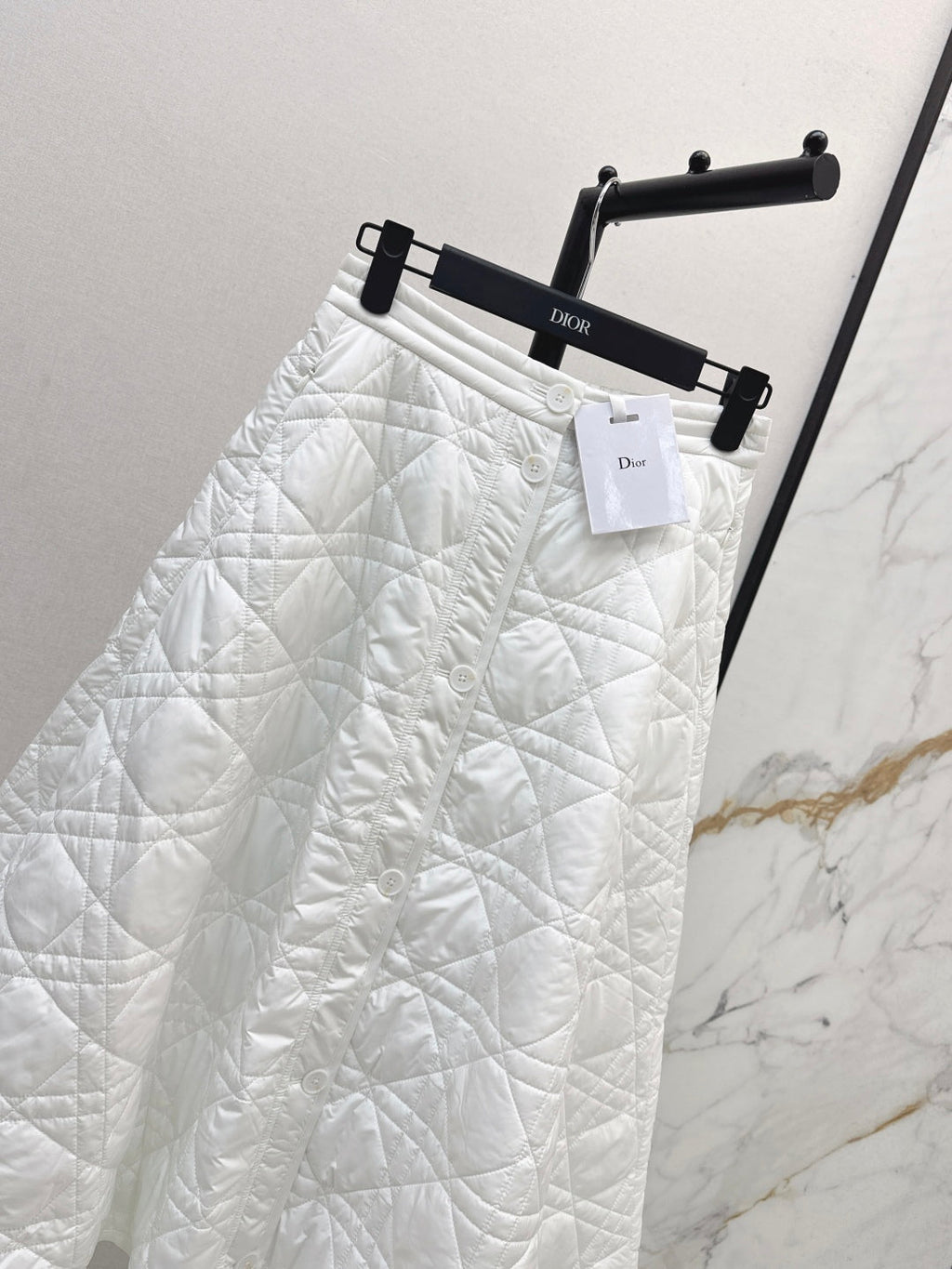 CD 25 Plaid Quilted Lapel Set White Cotton
