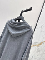 CD 25 Drawstring Hoodie Cotton And Stretch Wool