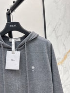 CD 25 Drawstring Hoodie Cotton And Stretch Wool