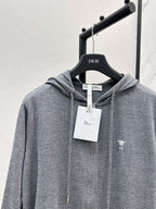 CD 25 Drawstring Hoodie Cotton And Stretch Wool