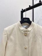 CD 25 Stand-up Collar Jacket Wool And Cotton