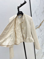 CD 25 Stand-up Collar Jacket Wool And Cotton