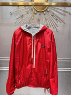 Miu Miu 25 Jacket Red Gray Cotton
