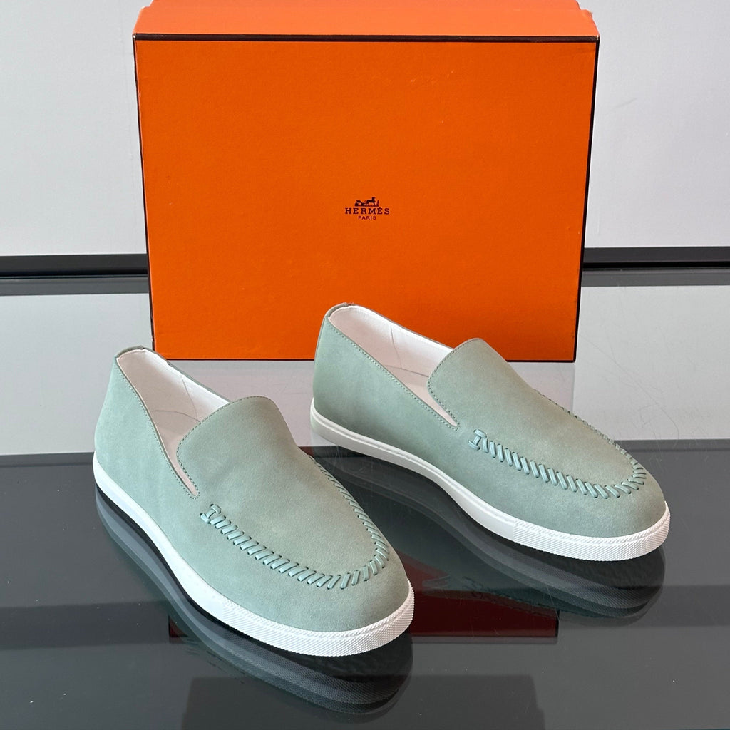 HM Men's Kiddy Slip-on Light Green Suede 718280