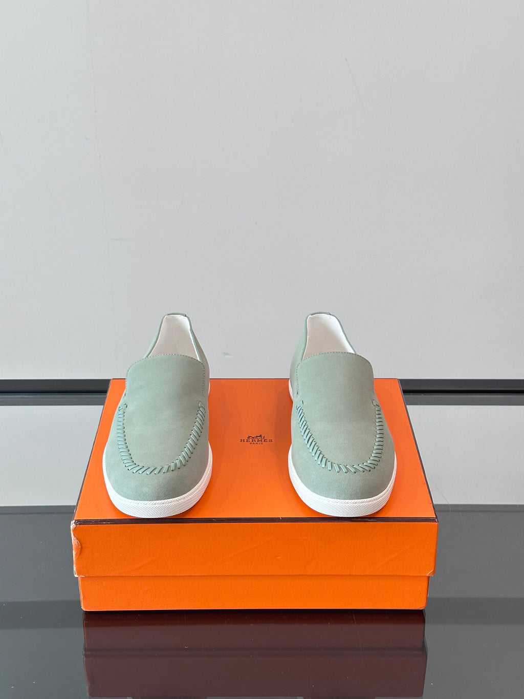 HM Men's Kiddy Slip-on Light Green Suede 718280