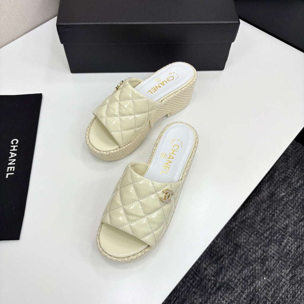CC 25 Platform Slides Cowhide and Sheepskin 270783