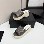CC 25 Platform Slides Cowhide and Sheepskin 270783