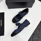 CC 25 Mary Jane Flats Fabric and Sheepskin 270785