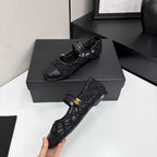 CC 25 Mary Jane Black Mesh Calfskin