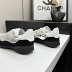 CC 26s Casual Sneakers Black Sliver Suede Cowhide 626457