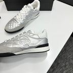 CC 26s Casual Sneakers Sliver Metallic Suede Cowhide 626460