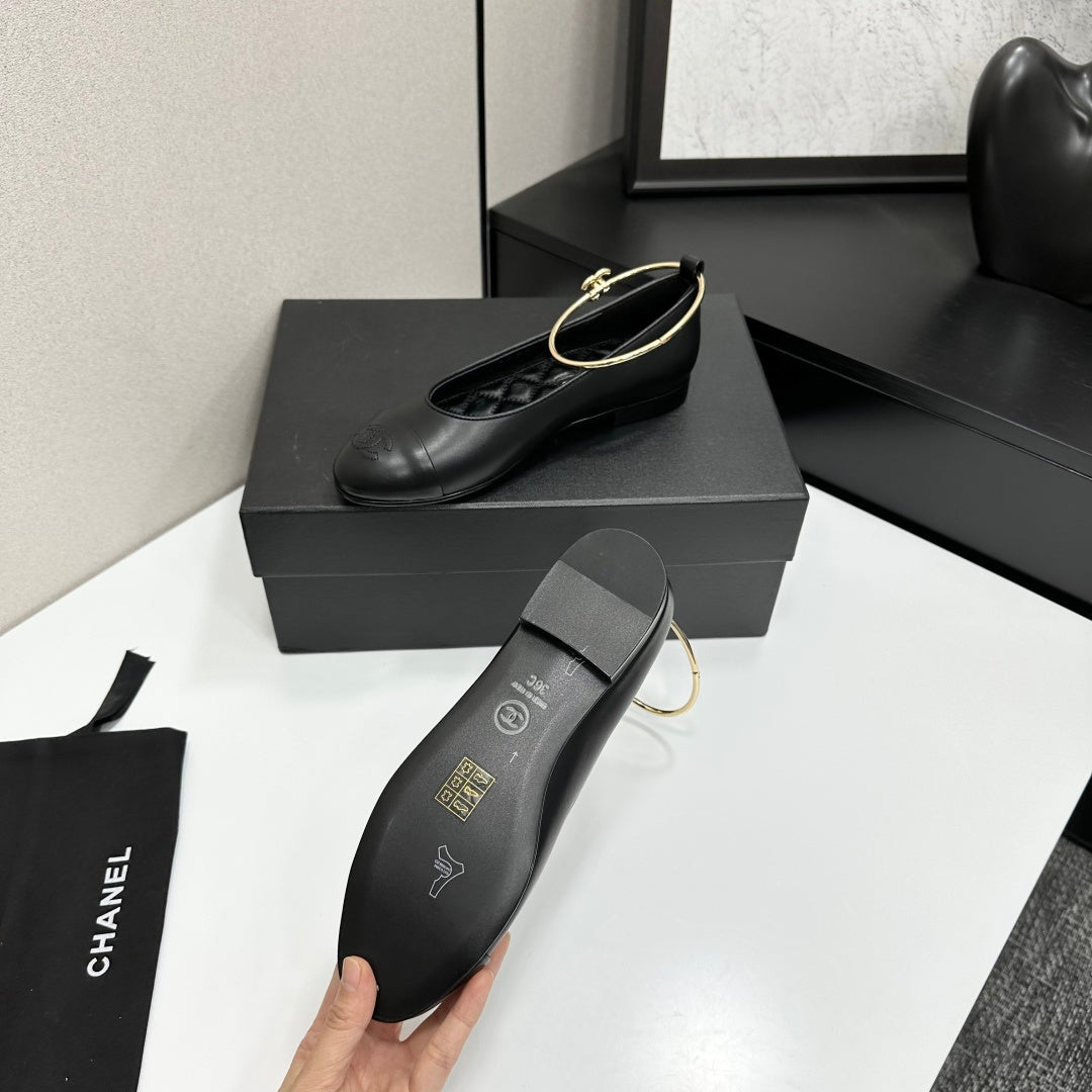 CC 26s Ballet Flats Black Sheepskin 626304