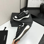 CC 26s Casual Sneakers Black Fabric Cowhide 626371