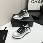 CC 26s Casual Sneakers Black White Gray Fabric Cowhide 626373