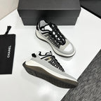 CC 26s Casual Sneakers Black White Gray Fabric Cowhide 626373