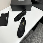 CC 26s Ballet Flats Black Canvas Leather 626301