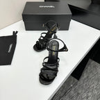 CC 26s High Heel Sandals 80 Black Patent Leather 626286