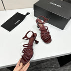 CC 26s High Heel Sandals 65 Burgundy Patent Leather 626288