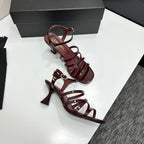 CC 26s High Heel Sandals 65 Burgundy Patent Leather 626288