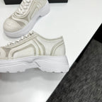 CC 26s Casual Sneakers Rhinestones White Mesh Sheepskin 626365